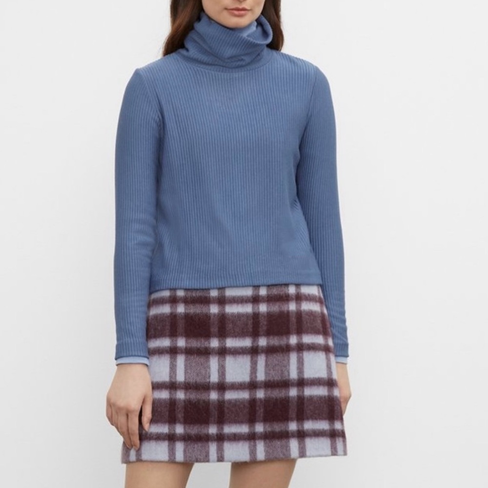 Centie Plaid Mini Skirt - Purple Mu - New With Tags